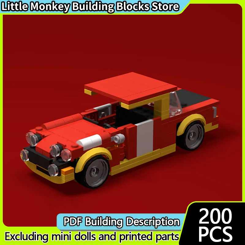 Speed Racing Car Model MOC Building Bricks Retro 124 Abarth Rally Modular Technology Children Holiday Gifts Assemble Toys Suit