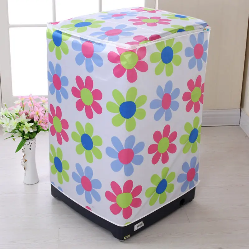 New Washing Machine Cover for Cartoon Print Drum Washing Machine Cloth Dust Cover for Pulsator Waterproof Sunscreen Case Cover