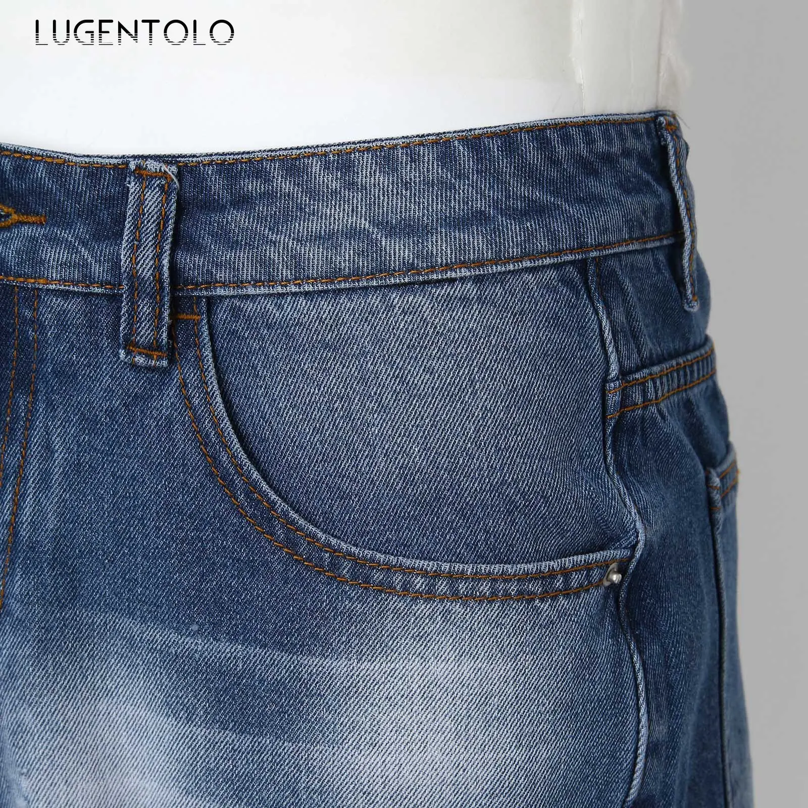 Gescheurde Denim Jeans Heren Zomer Casual Outdoor Effen Heren Knoop Nieuwe Straight Leg Straat Losse Gewassen Mode Shorts