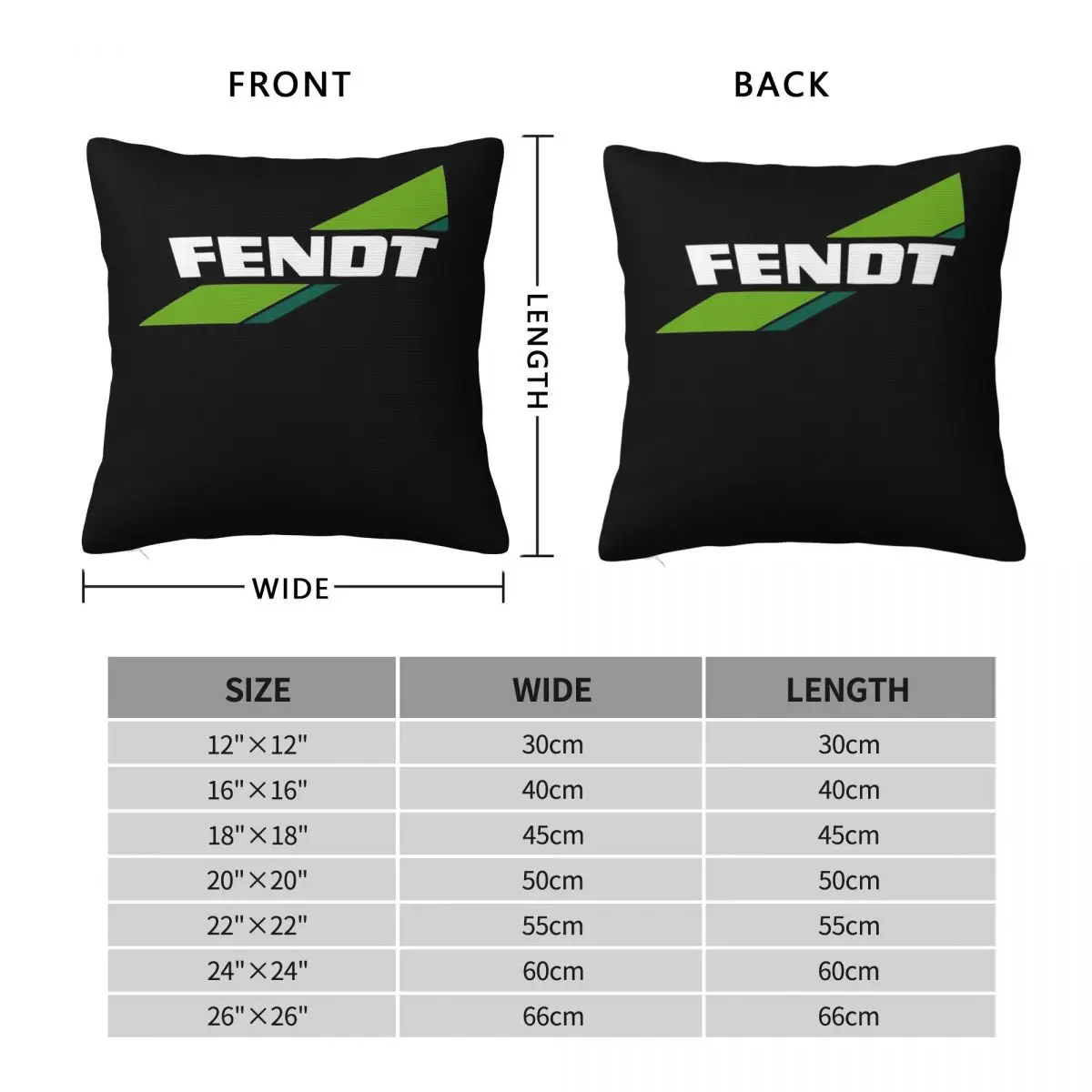 Fendt Tractors Square Pillowcase Polyester Linen Velvet Printed Zip Decorative Car Cushion Case