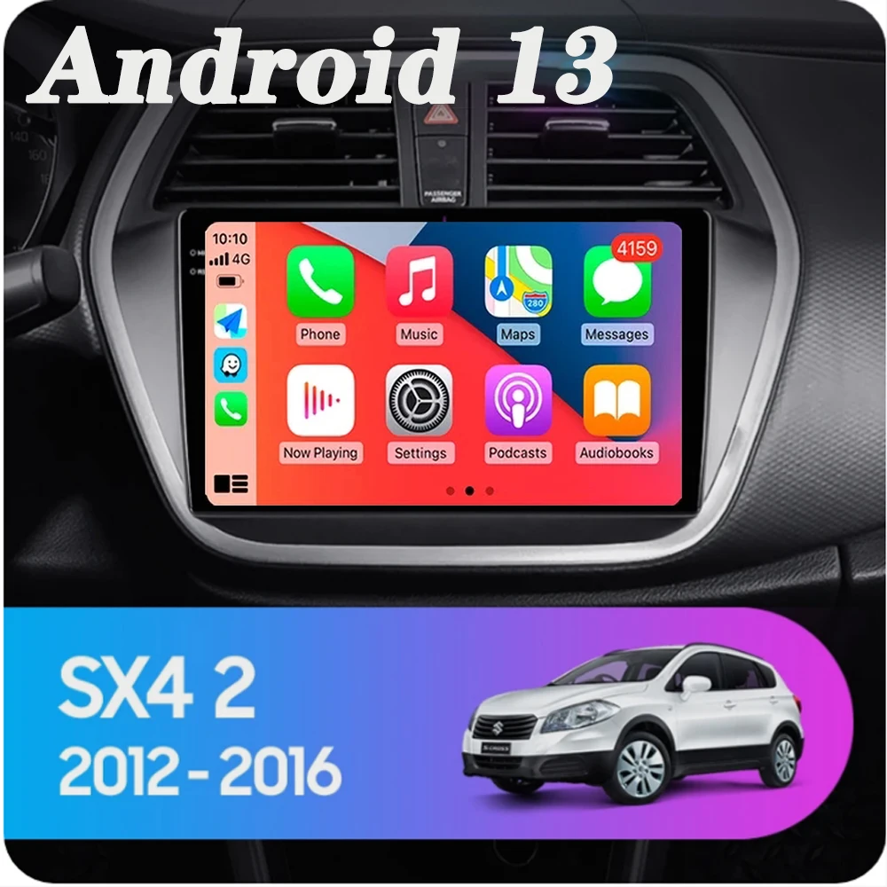 

Автомагнитола на Android 13, мультимедийный видеоплеер для Suzuki SX4 2 S-Cross 2012-2016, автостерео, GPS-навигация, Carplay с 2,5D экраном