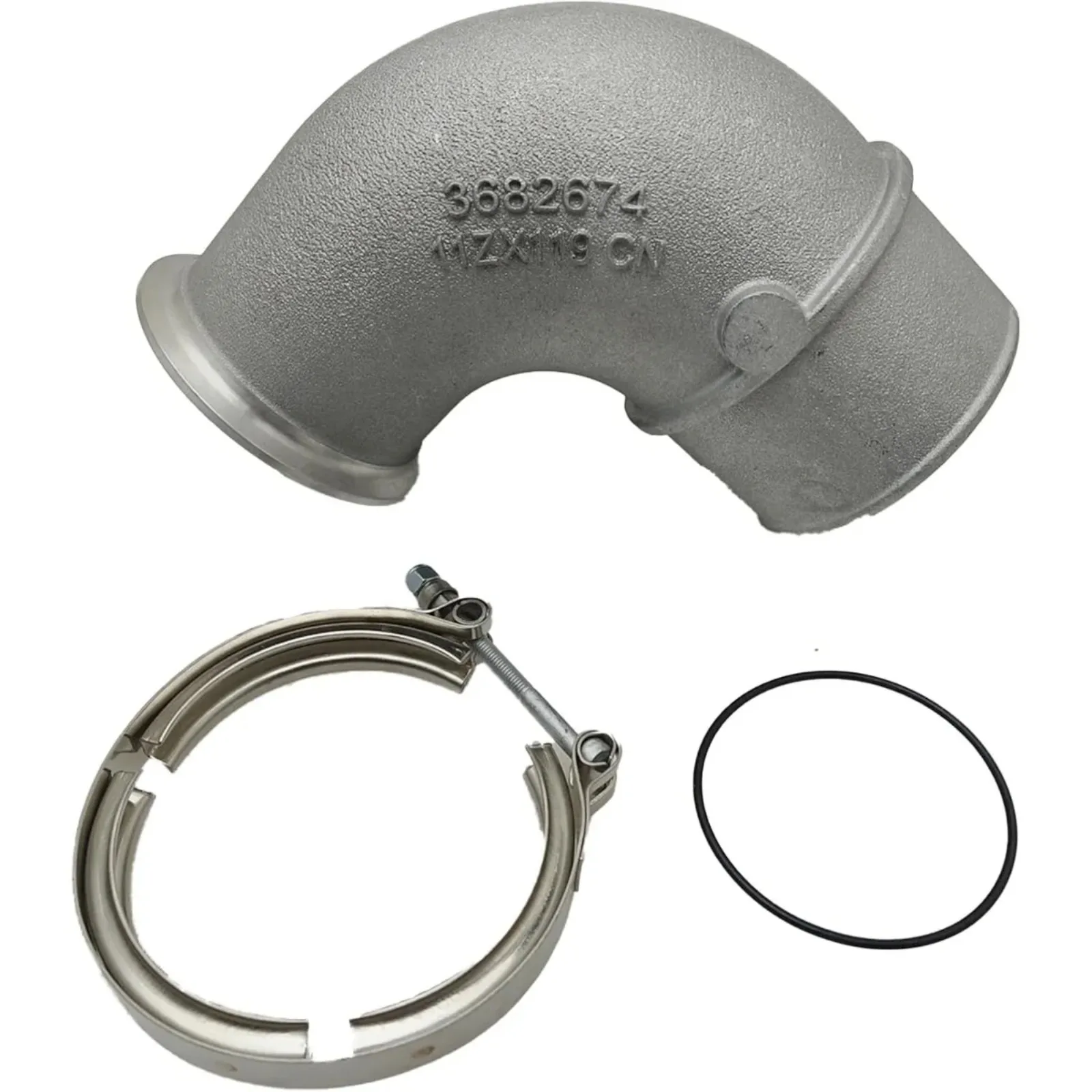 

Intake Elbow with Clamp and O-Ring 3682675 3067979 3682177 4992509 3682674 For Cummins ISX QSX ISX15 Excavator R450LC-7A