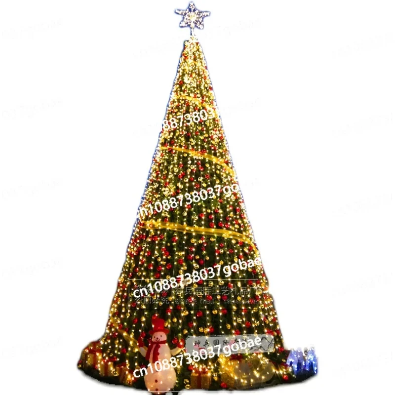 Large Christmas Tree 6m 3/4/5/7/8m 9/10/12 Luminous Tree Christmas Outdoor Steel Frame Decorative Tree