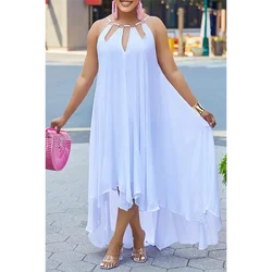 Women's Plus Size Shift Dress Half Sleeve Pleated Beach Bohemian Linen Summer Dress Vest 2024