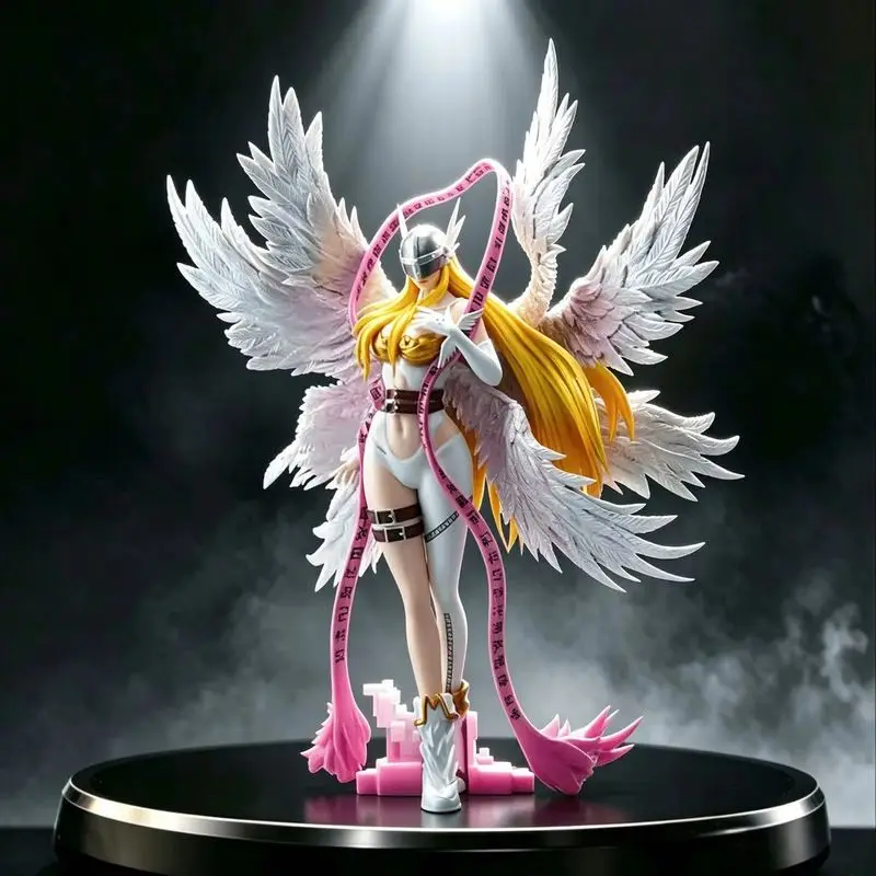 In-Stock Digimon Angewomon Figure Anime Collectible Model Desktop Decoration Computer Case Ornament Resin Statue For Adult view 2