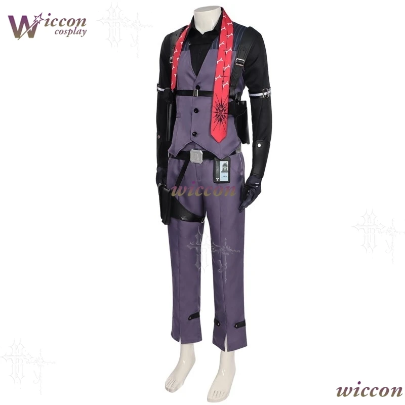 MoeMimic Anime Game Neverness To Everness Cosplay Skia Costume Furry Furrsuit Handsome Suit Coat Vest Pants Belt Bag Full Set view 3