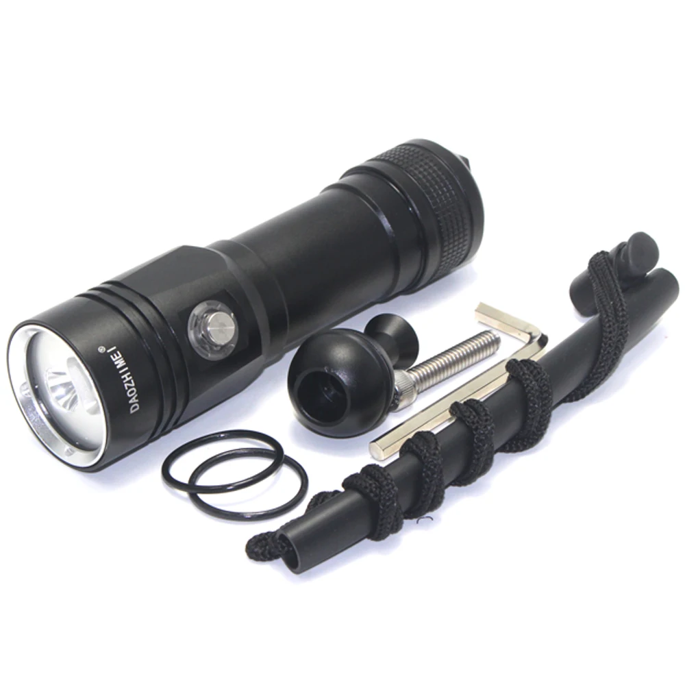 Super Bright Underwater LED Photography Light Highlight Lamp 3000Lumens Diving Flashlight 100M Waterproof Video Camera torch