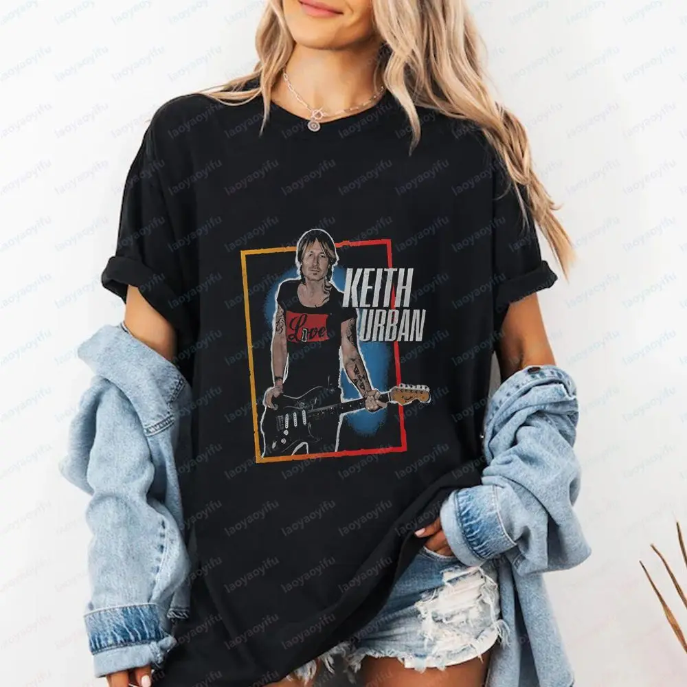 Keith Urban - New Trendy Harajuku Short-Sleeved Men's Women's Round-neck Shirt Comfortable T-Shirt