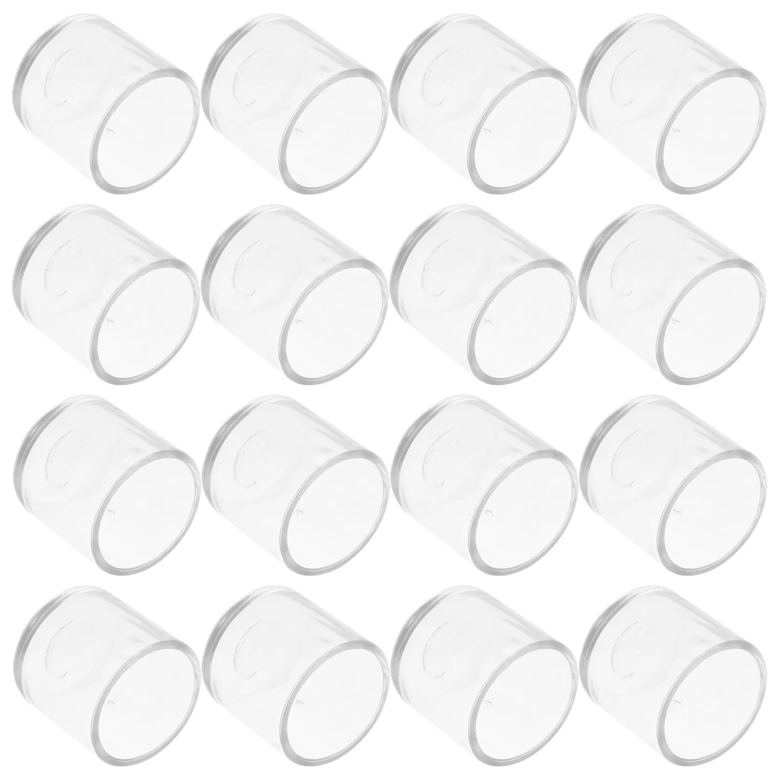 16Pcs Chair Leg Protectors Heavy-Duty PVC Anti-Slip Caps for Table Desk Legs Floor Scratch Guards Transparent Foot Sleeves
