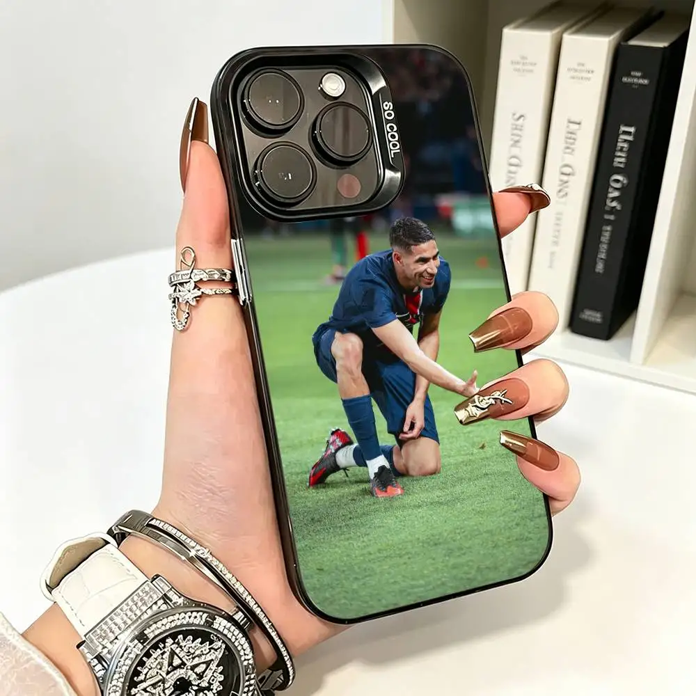 Atlas Lion Achraf Hakimi-s Phone Case For iPhone 17,16,15,14,13,12,11 Plus Pro Max Colored Silver  Funda Bumbe