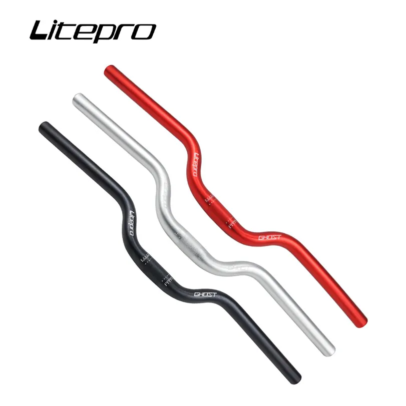 Litepro Bicycle Aluminum Alloy Handlebar 25.4*580MM Bike M-type Comfortable Handlebar For Folding Riding Accessories