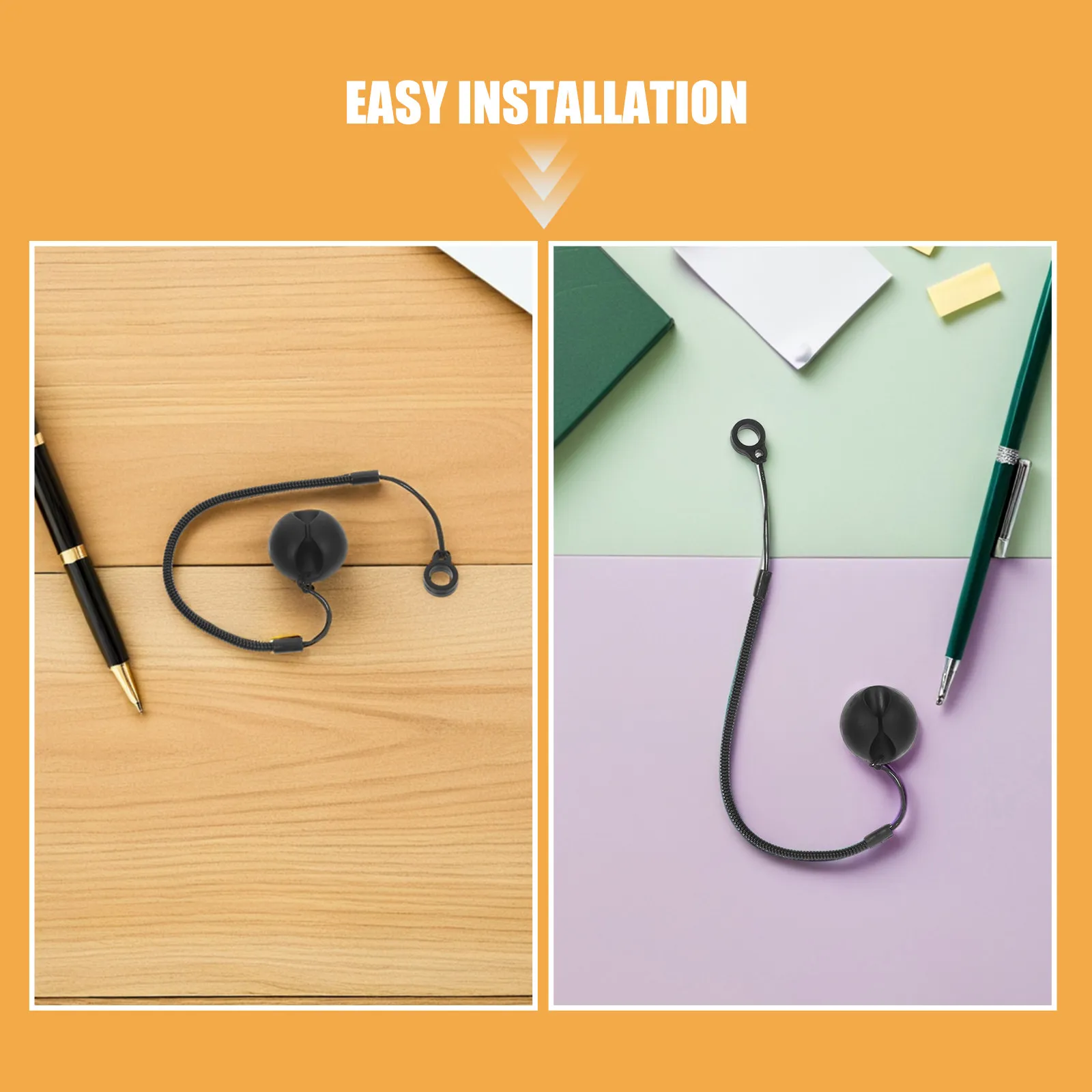 8Pcs Retractable Stylus Tether Cord Elastic Pen Lanyard with Soft Grip Silicone Ring for Tablets Pos