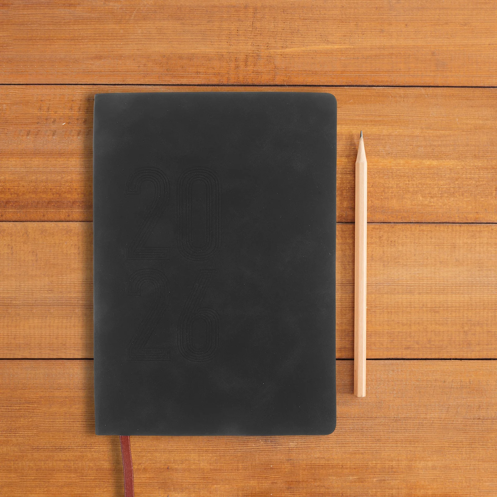 2026-Planer, englisches Notizbuch, weicher Einband, PU-Tagebuch, 12-Monats-Kalender, Gewohnheits-Tracker, wöchentlicher Monatsplaner, Tagesplan