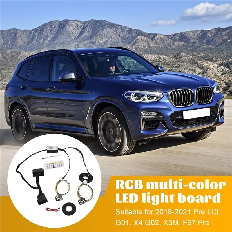 [ABFI!】 RGBW For BMW X3 Pre LCI G01 X4 G02 X3M F97 Pre 2018-2021 RGB Multicolor LED Boards DRL Module Daytime Running Light Cont