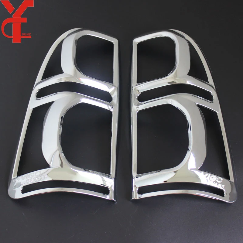 

Chrome ABS Tail Lights Cover For Toyota Hilux Vigo 2012 2013 2014 Lamp Hoods Car Accessories Ycsunz