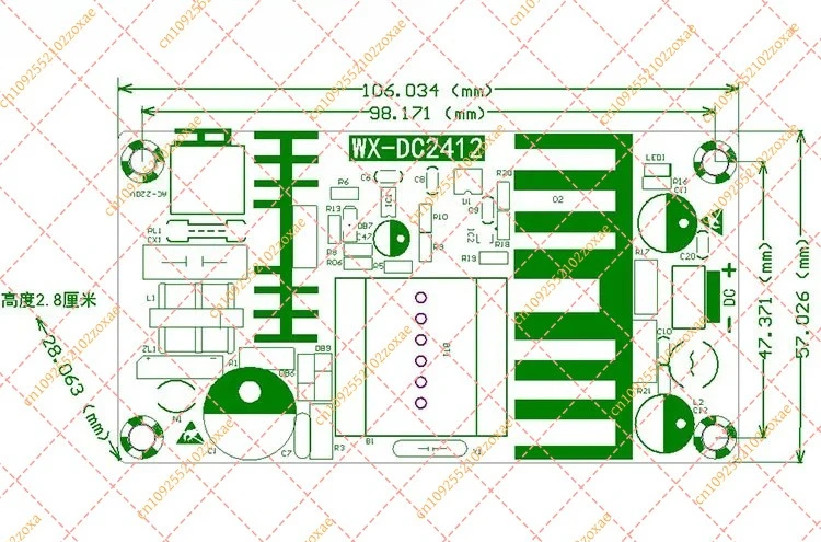 24V 4A Switching Power Supply Board 100W AC DC Converter Module High Power Adapter Bare Board for DIY LED Strip