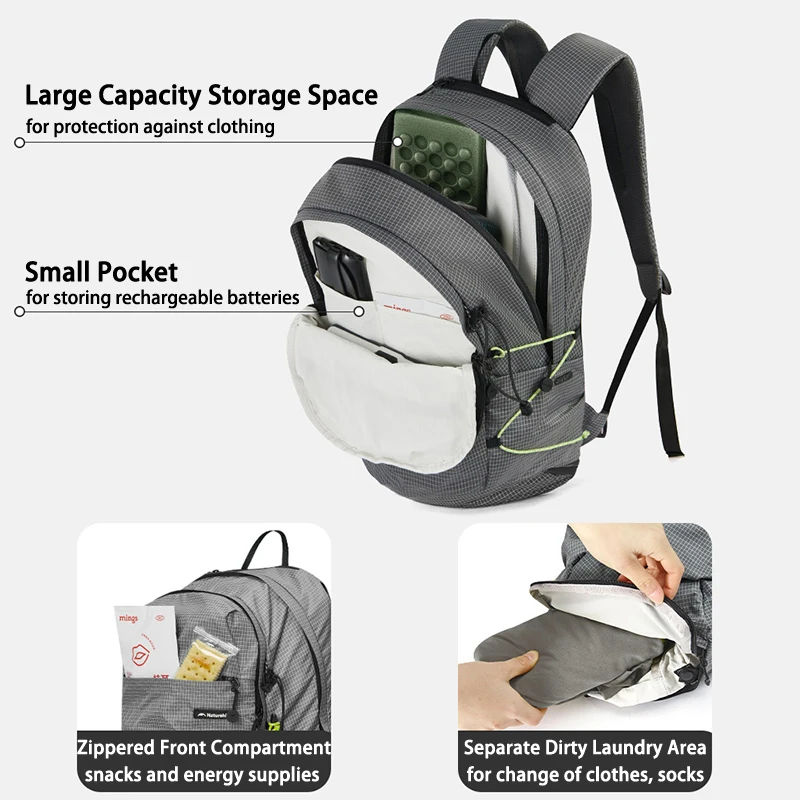 Naturehike 20L Klimmen Camping Outdoor Tassen Reisrugzak Heren Dames Sport Opvouwbaar Wandelen Trekking Schouder Lichtgewicht tas