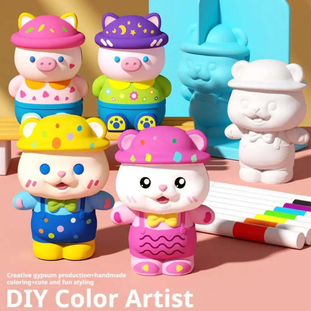 Conjunto de Graffiti em Gesso DIY, Kit Criativo de Pintura com Pó de Gesso, Brinquedos para Crianças, Moldes, Tintas, Ferramentas, Atividade Artística, Presente