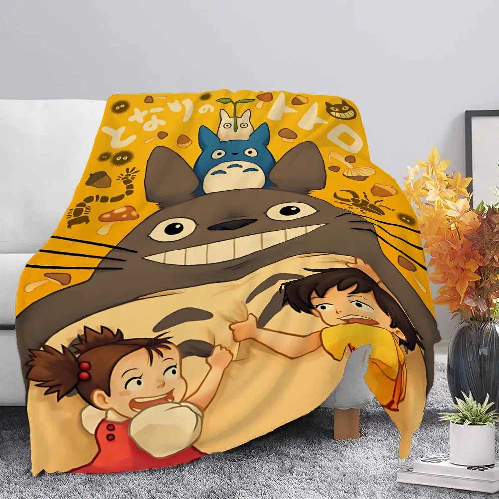 Cartoon Printed Blanket Picnic Blankets Warm Blanket Soft and Comfortable Blanket T-TotoroS Home Travel Birthday Gift