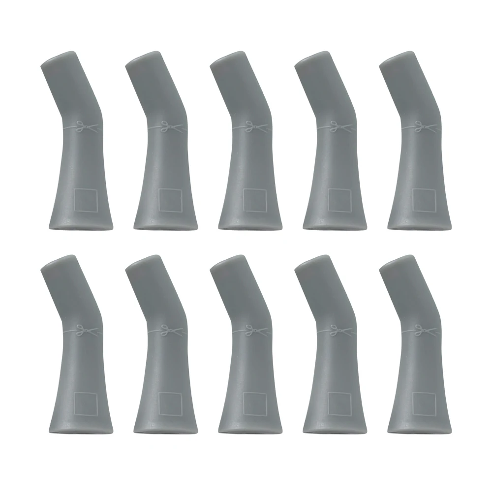 10PCS Dental Weak Suction High-End Silicone Nozzle Soft Tip with Buckle Adapter Dentistry Replacement Part