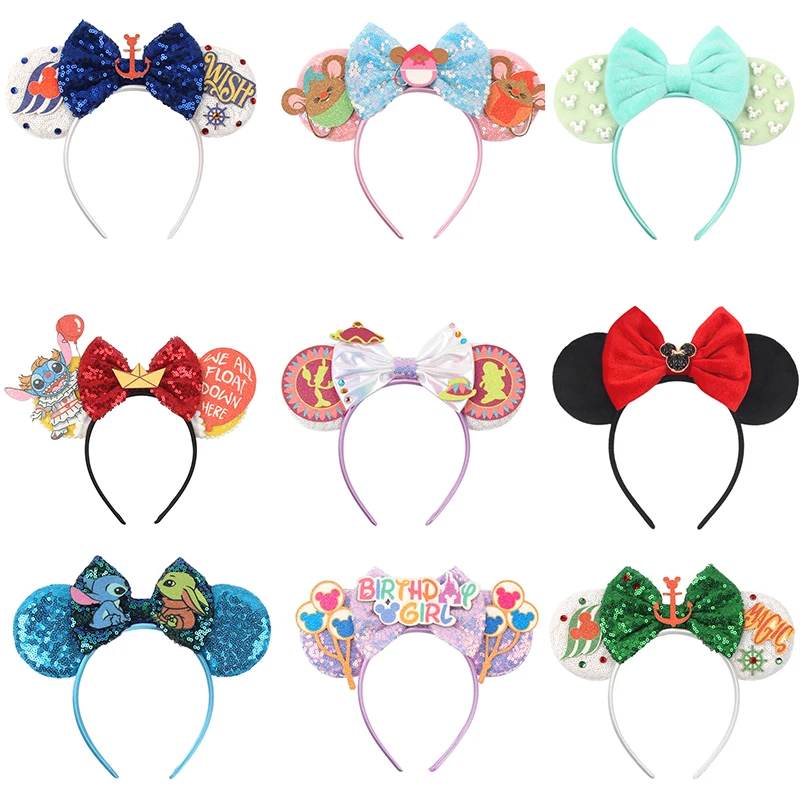 10Pcs/Lot Disney Nieuwe Modellen Muis Oren Hoofdband Kids Diy Cartoon Party Cosplay Vrouwen Festival HaarbandDiy Haaraccessoires