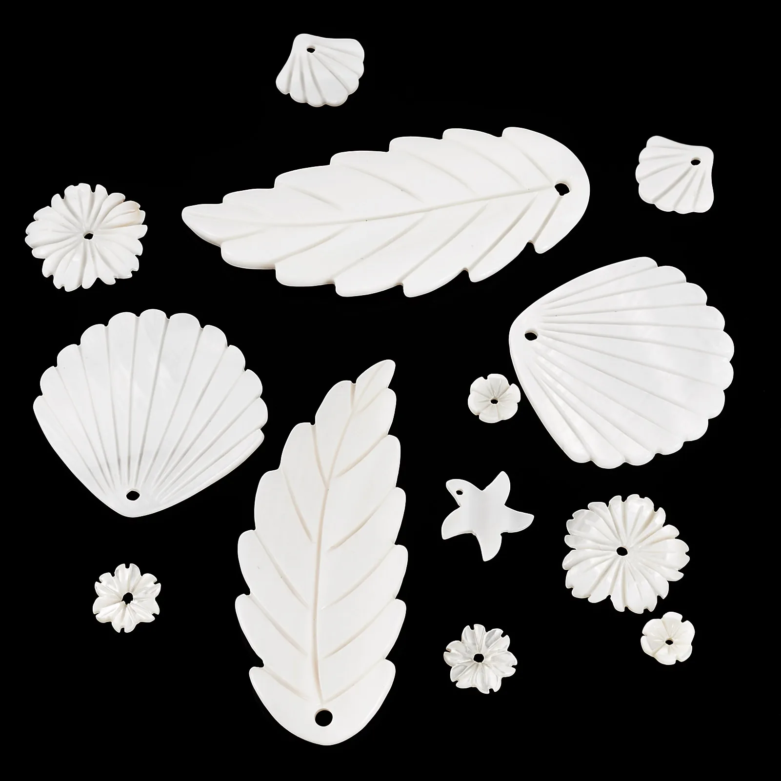 

1 Set Mixed Flower Shape Natural Freshwater Shell Pendants Ornaments for Jewelry Making Diy Necklace Earrings Home Decoration