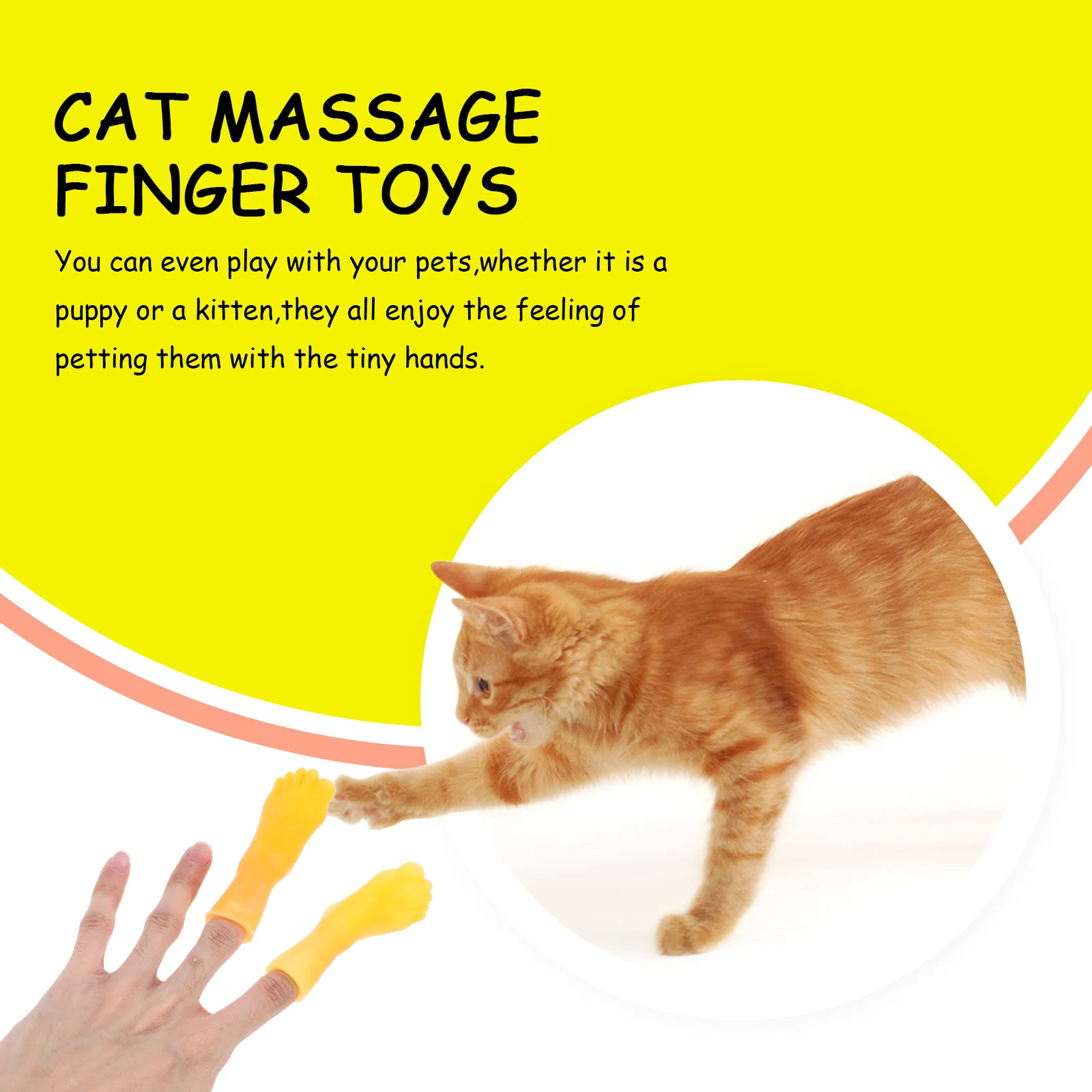 

5pcs 5 Pairs Cute Animal Finger Puppets Cat for Hand Play Feet Animals