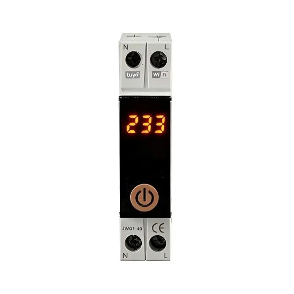 Smart Circuit Breaker Tuya With/No Power Metering WiFi App Remote Control Timer Switch Over‑Voltage Under‑Voltage Protection