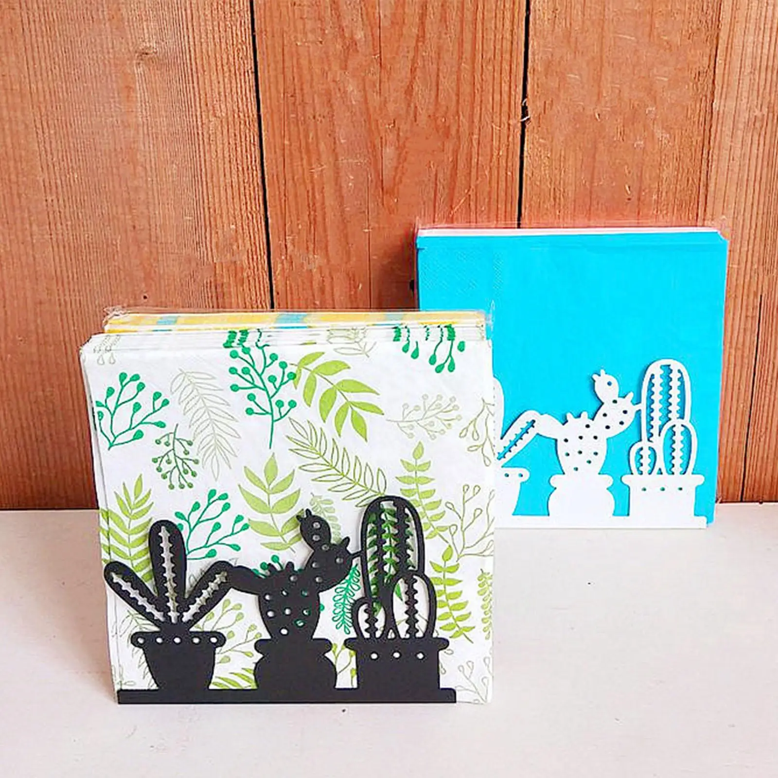 2xTabletop Paper Napkin Holder Stand Organization for Picnic Farmhouse Kitchen