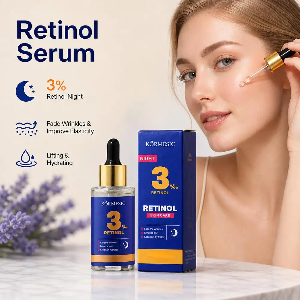 Retinol Serum Vitamin C Moisturizing Hydrating Firming Locks In Moisture Repairs Skin Facial Essence For Younger Healthier Skin