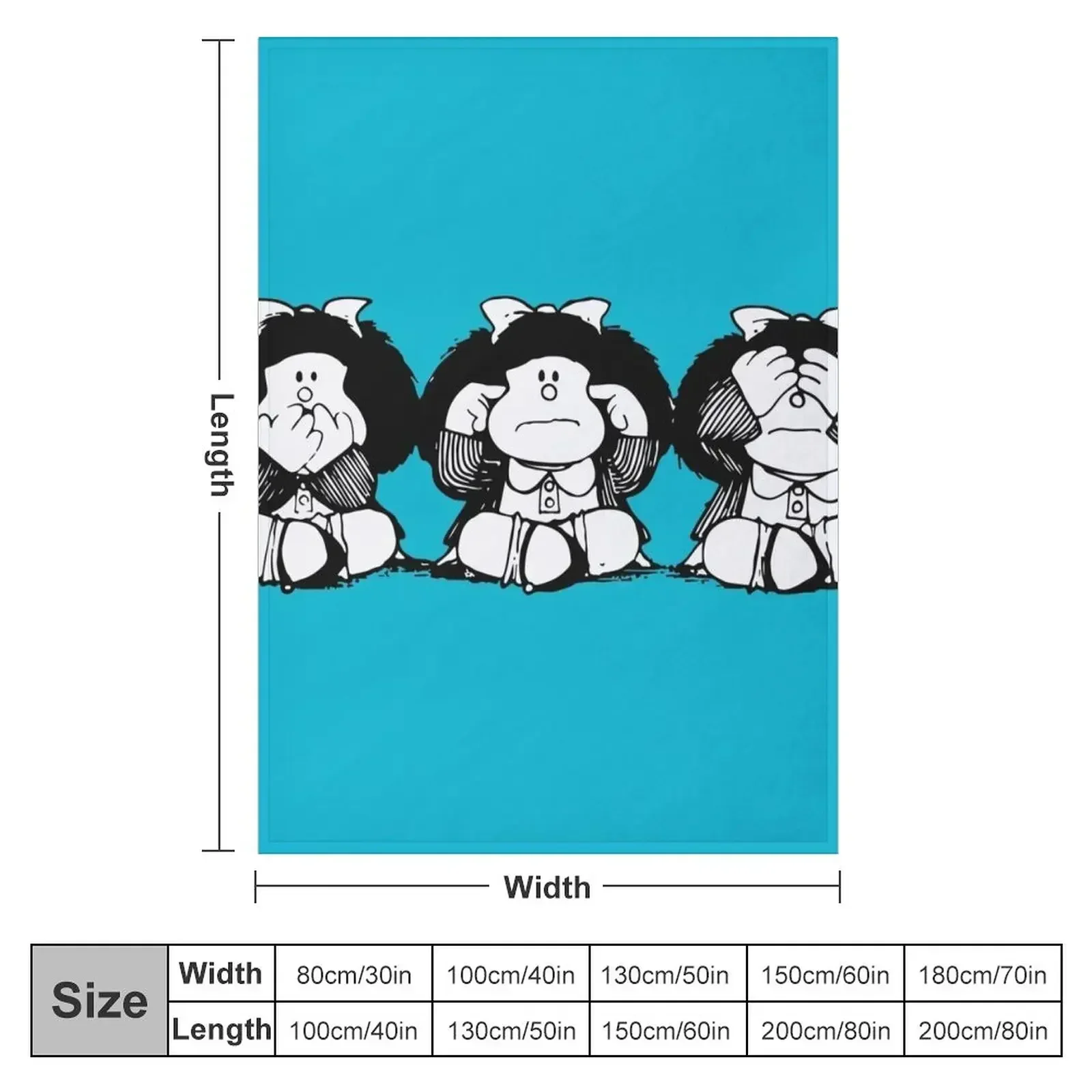 New mafalda x Throw Blanket couch cozy soft plush fuzzy picnic outdoor blanket