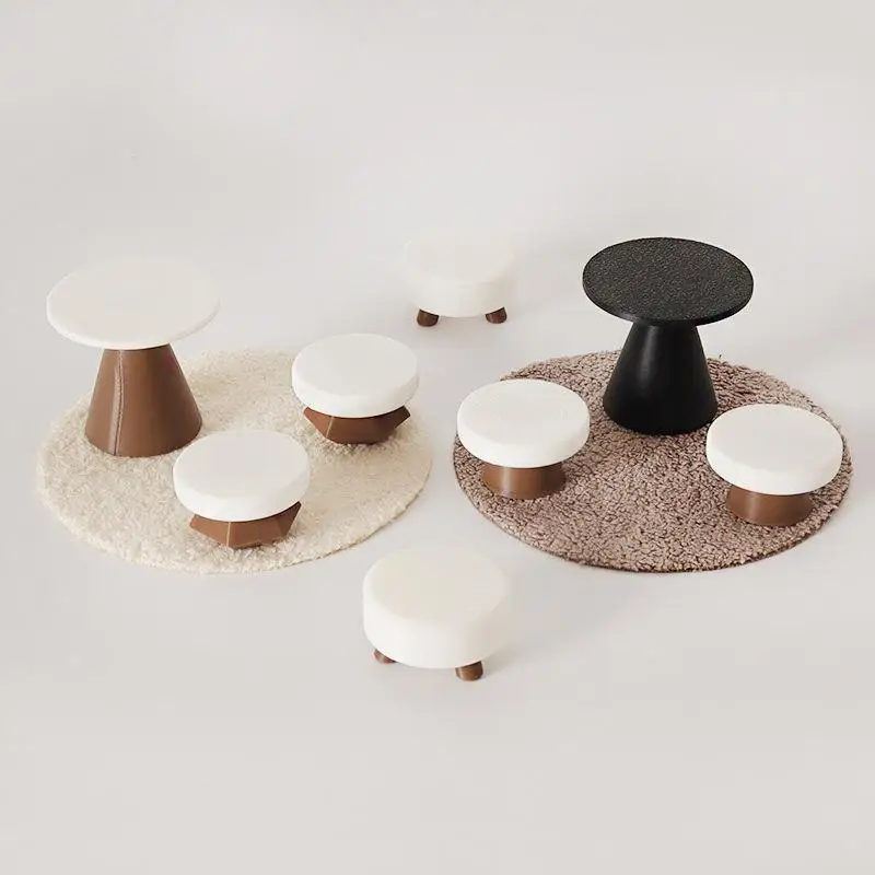 4Pcs Dollhouse Simulation Table Model Ornament Handmade DIY Stool Scene Home Decoration Mini Toys Doll House Accessories