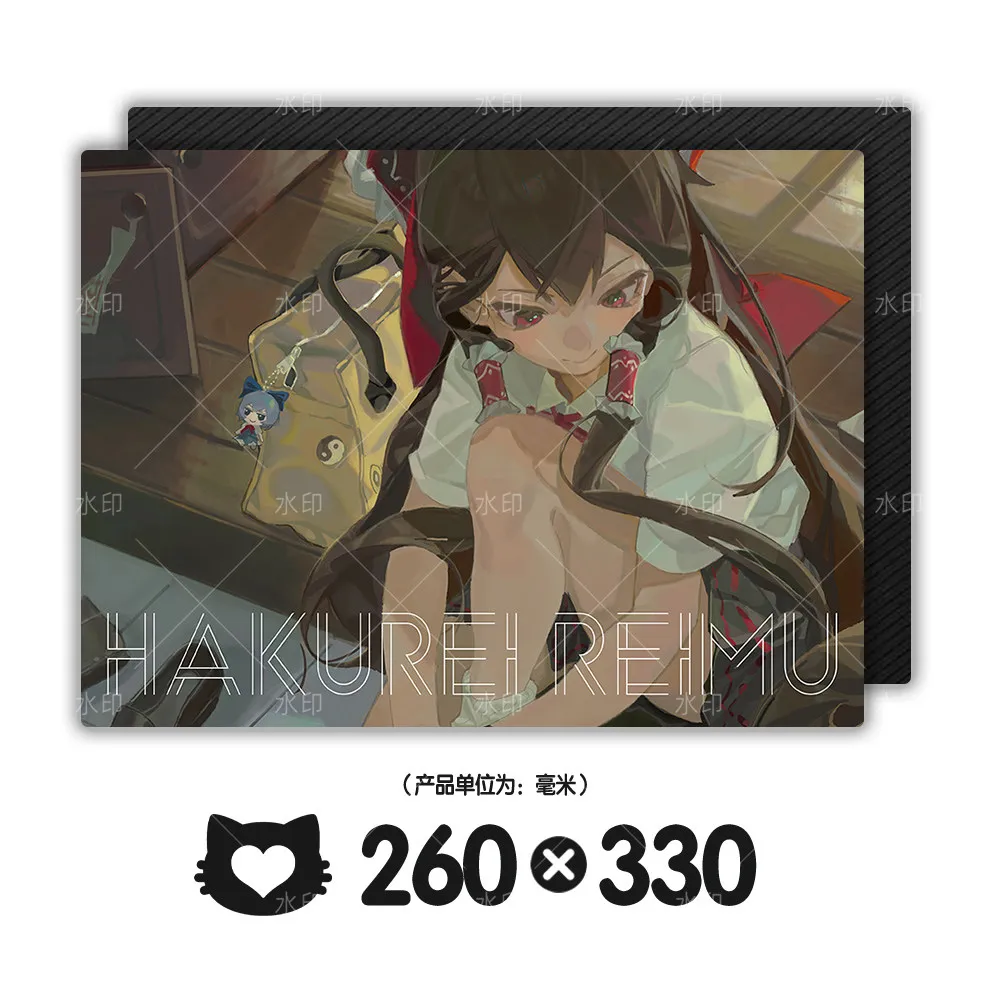 Oriental Project Hakurei Reimu Mouse Pad Anime Girl Desk Mat HD Print 400x990x4mm 2D Gaming Non-Slip Computer Desk Mouse Pad