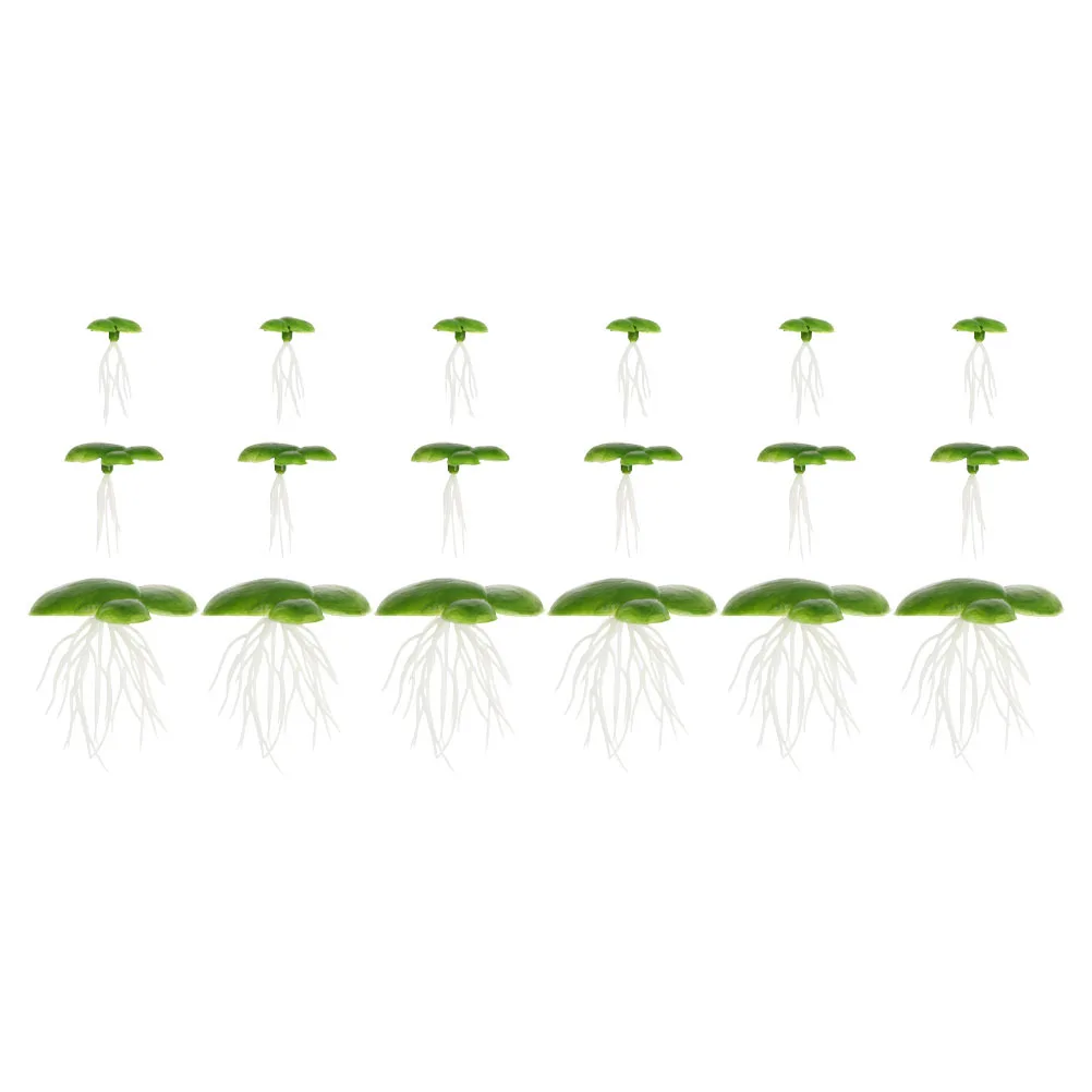 

6pcs Artificial Duckweed For Aquarium Decor Floating Green Plants Realistic Fish Tank Decorations Aquatic Ornaments Tank