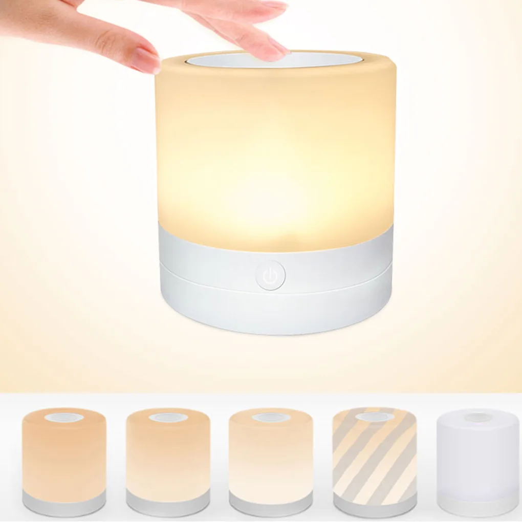 Lámpara de mesa ajustable, 7 colores claros, elegante, compacta, portátil y compacta, luz nocturna