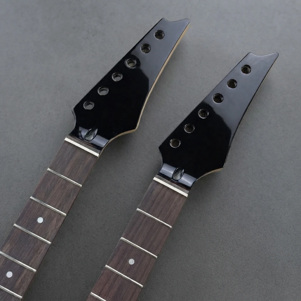 22 Fret Thin Profile Jumbo Frets Neck, Dark Fretboard, Adjustable Truss Rod, Gloss Finish, Standard Scale, 56mm Heel Part