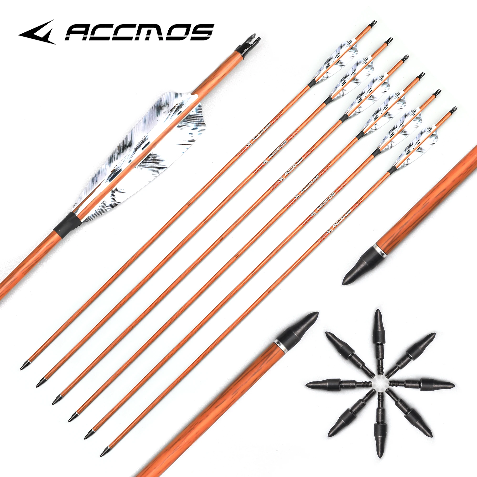 12pcs Carbon Arrow ID6.2mm Spine 350 400 500 600 700 Archery Shafts Real Feather DIY Shooting Hunting Accessories