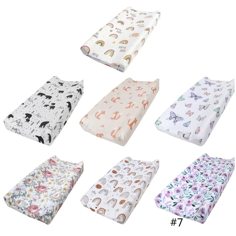 Housse matelas à langer respirante, réutilisable, feuilles tapis à langer, doux, pour bébé, housse Table à langer pour