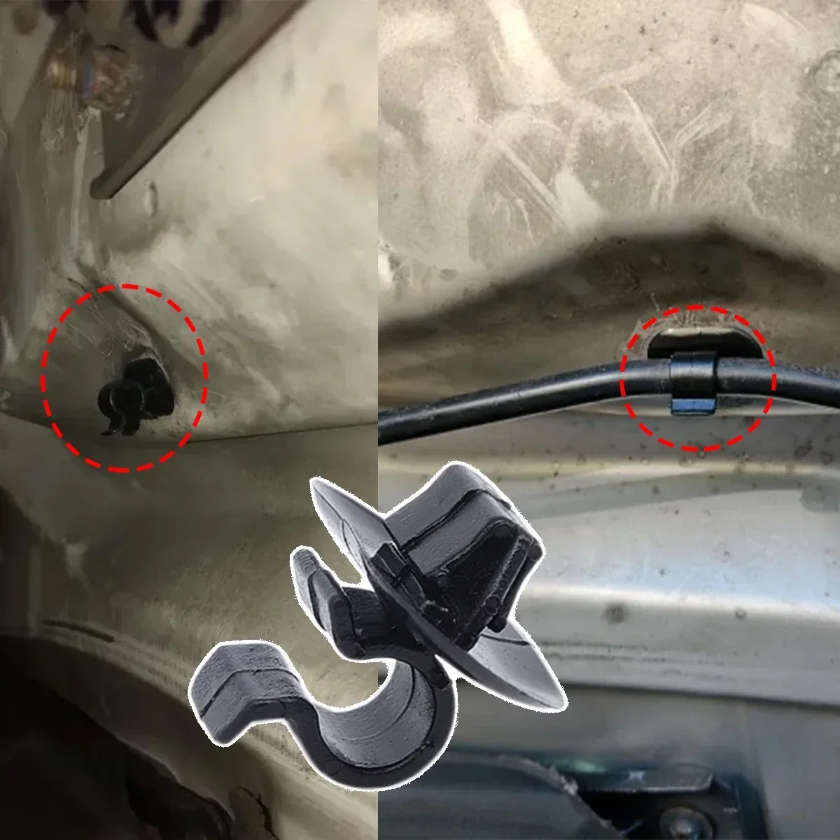 Bonnet Rod Clip for Renault Traffic II Primastar Opel Vivaro Strut Arm Retainer Holder Prop Buckle Clamp Under Lock Hood Repair 3