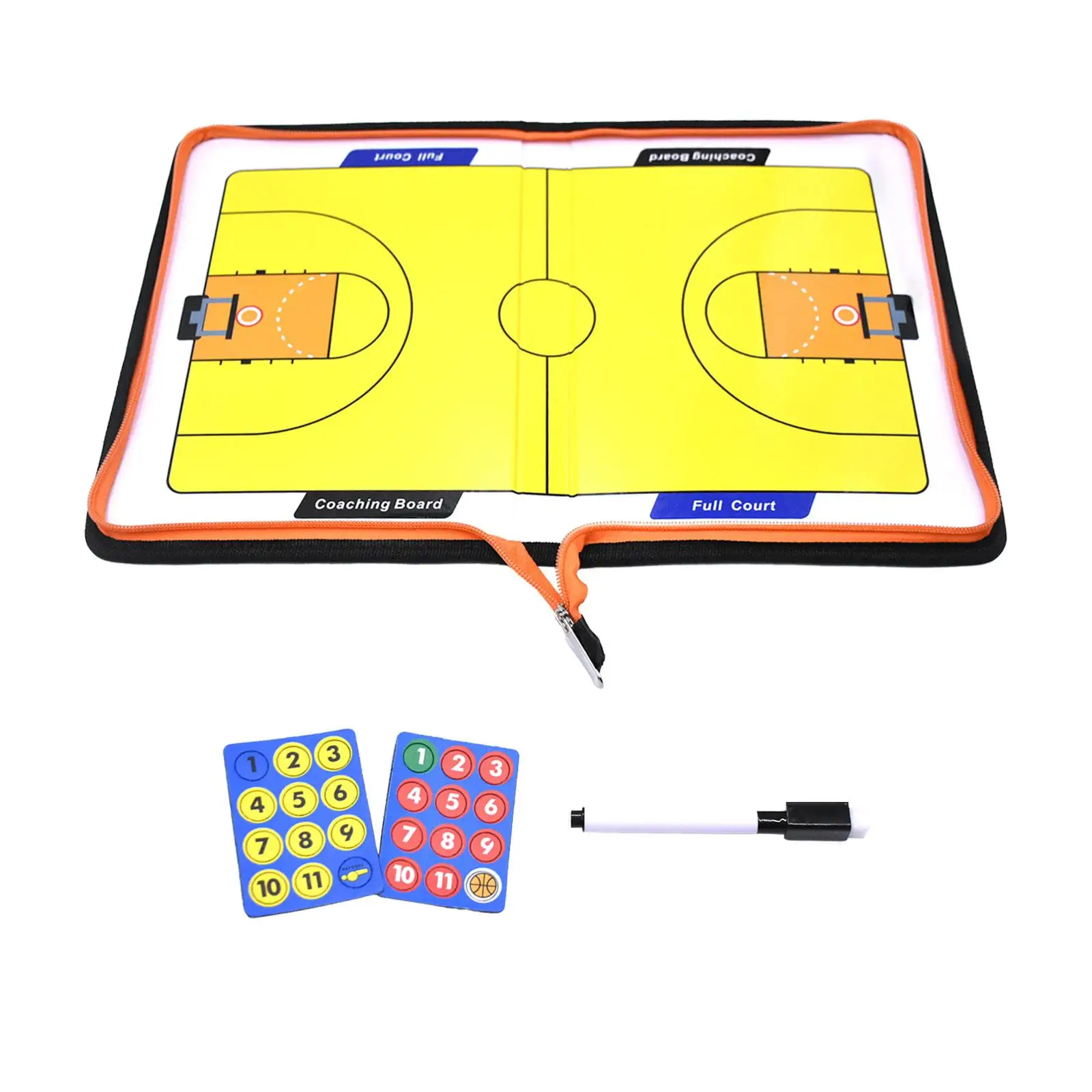 Basketball Coaching Board Techniques Folding Teaching Clipboard Dry Erase