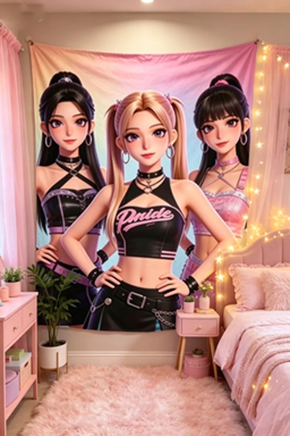 Anime Fans Idol Group Wall Tapestry Decor for Bedroom And Living Room Cosplay Theme Home Decor