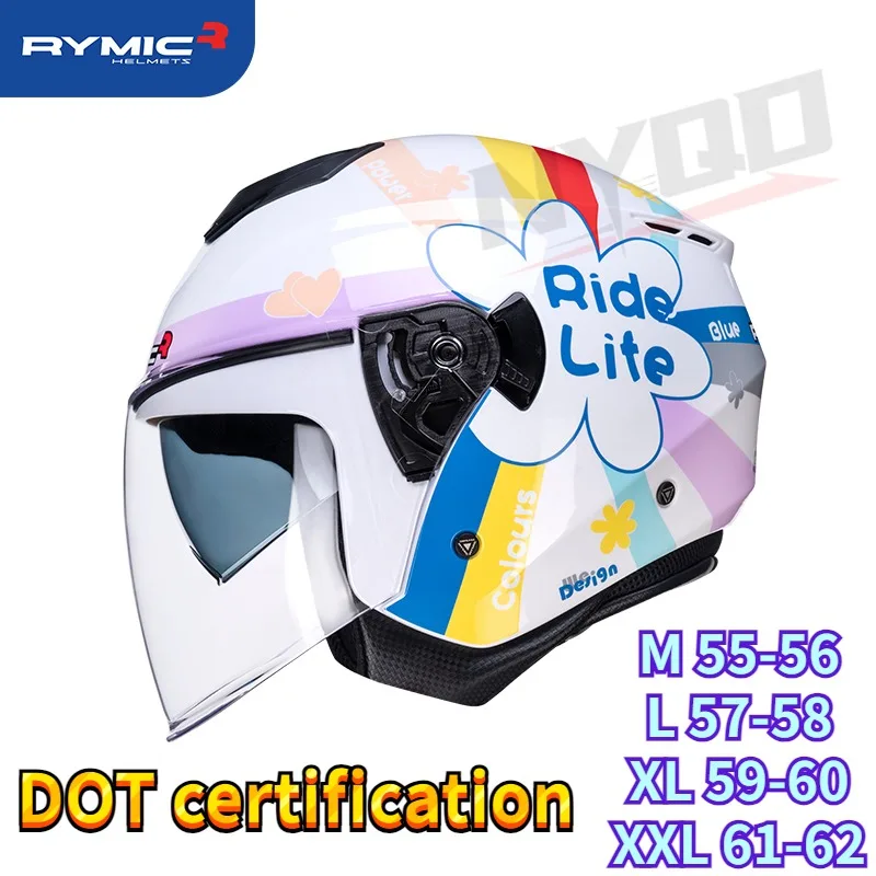 RYMIC Double Lens Motorcycle Helmet DOT Certified Electric Car Helmet Manufacturer Direct Sales Wholesale casco moto