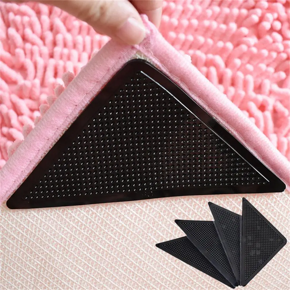 Carpet Anti Slip Mat Sticker Self Adhesive Double-sided Tape For Bath Doormat Trapezoidal Triangle L-shaped Toilet Mat Set