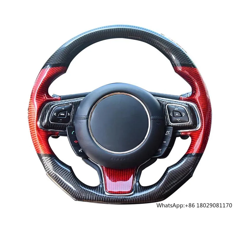 

Steering wheel Fit for Jaguar XF 2008-2015 XK XKR-S XKR 2006-2011 Carbon Fiber Steering Wheel