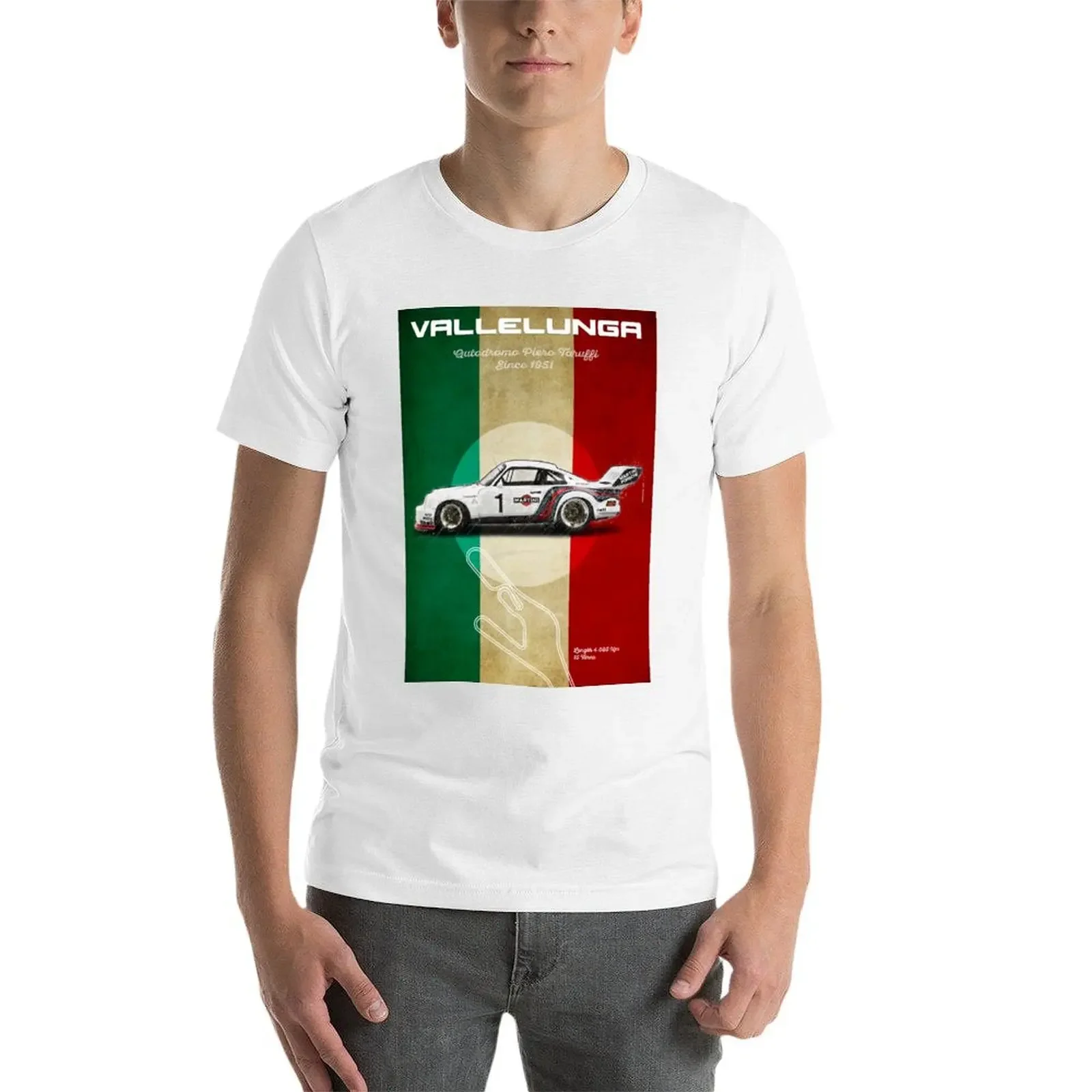 Vallelunga Racetrack Vintage T-shirt cute tops anime clothes graphics Men's clothing