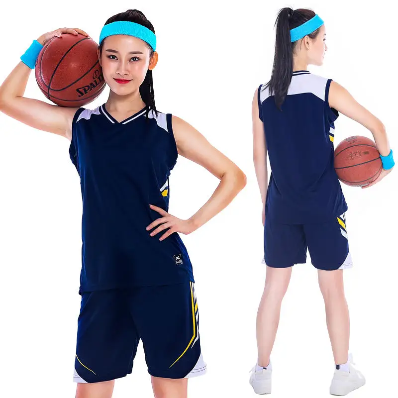 

Jersey Shorts 2PCS Basketball Clothing Women Set 10 Color Lady Sportswear Summer Suit Female Clothes Customized LOGO Number Name