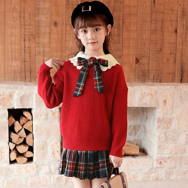 

Little Girls Clothing 2025 New Style College JK Skirt Medium Size Children's Wear Two Piece Set Boutique Kids Panic Buying