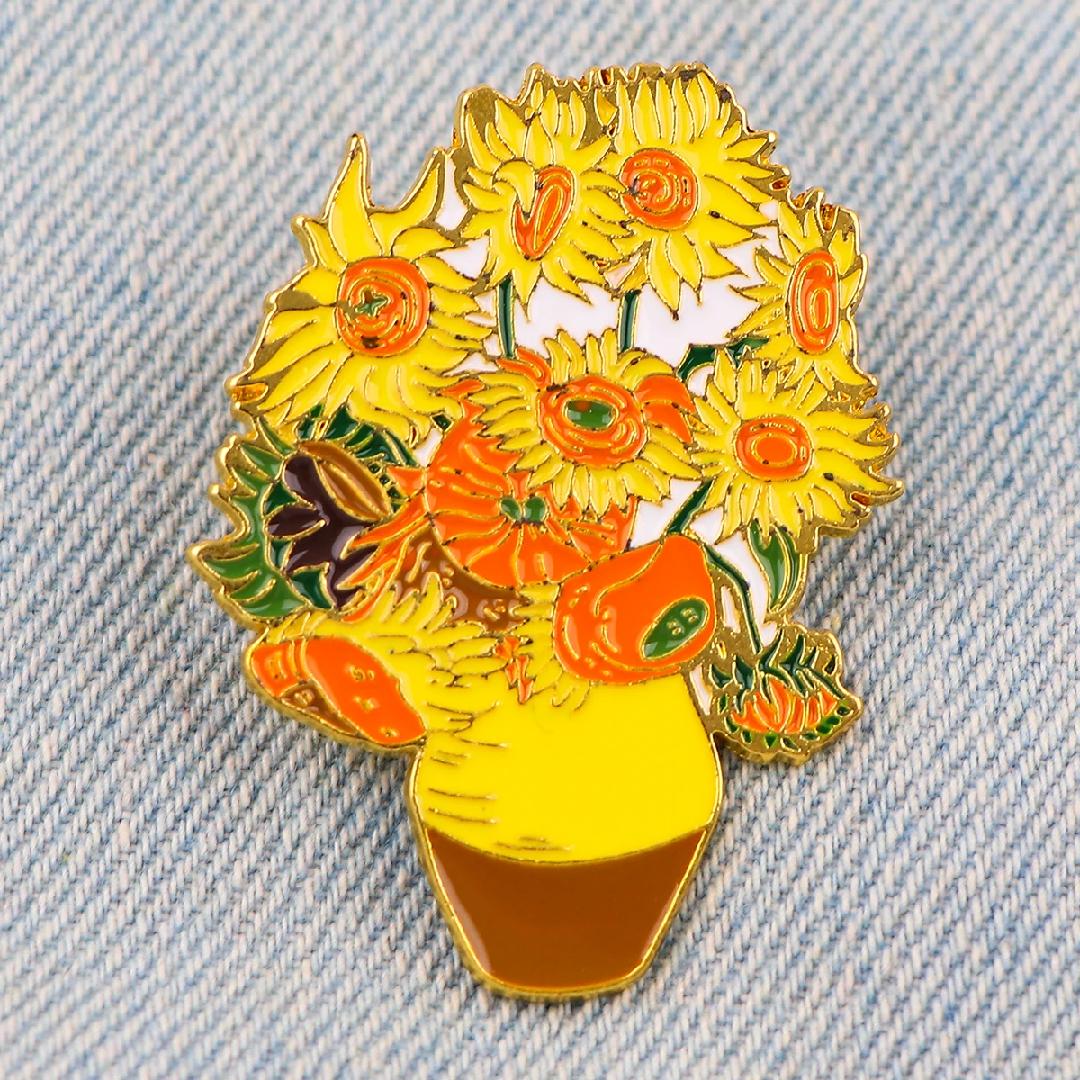 Van Gogh Ölgemälde Emaille Pin Abzeichen auf Rucksack Aktentasche Abzeichen mit Anstecknadeln für Rucksäcke Zubehör für Schmuck