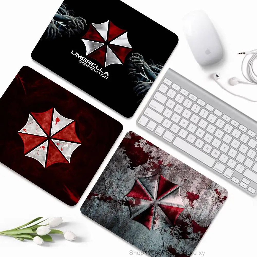 Umbrella Corporation Resident Evil Game Mouse Pad Small LockEdge Mouse Pad For Gamers Computer Non-slip Rubber