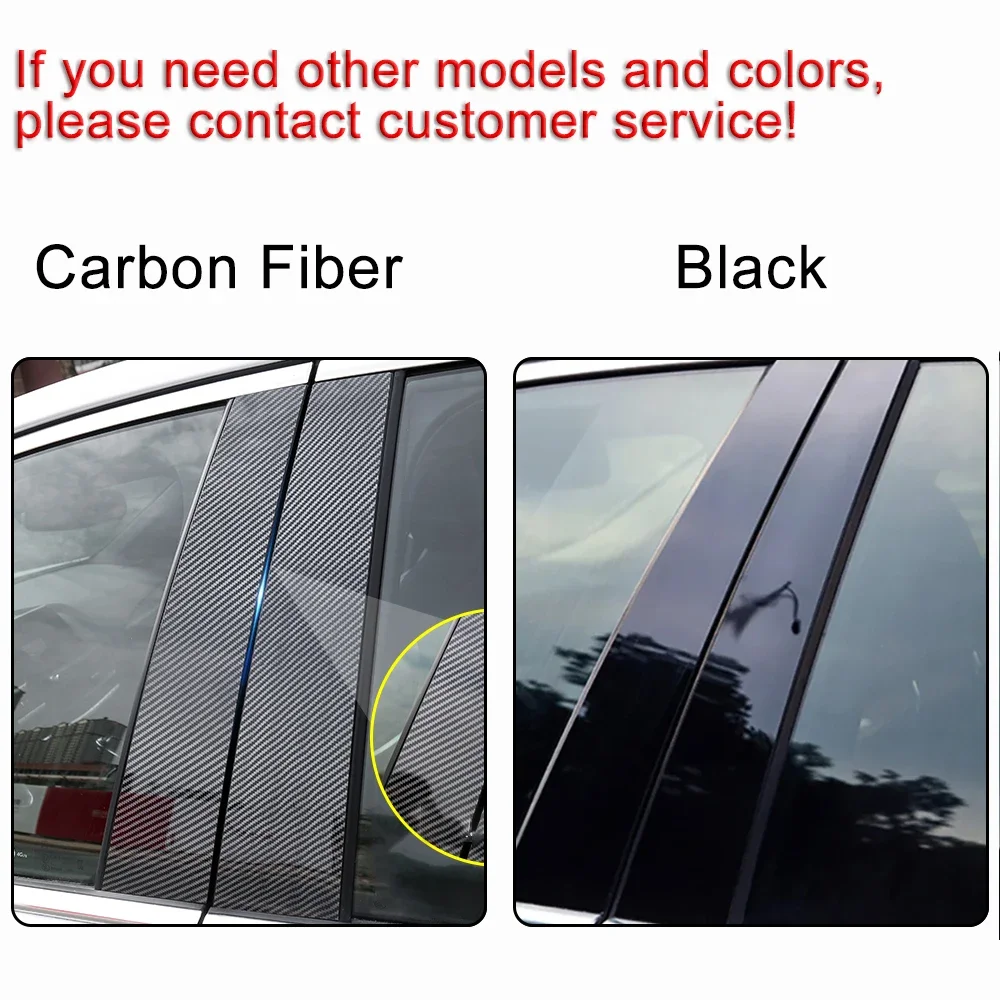 Für BMW 1 Serie E81/E82/E87/E88 Fließheck 2004-2012 6 Stücke Autotür Fenster Säule Beiträge Zierleiste Abdeckung Aufkleber Zubehör – Detail 5